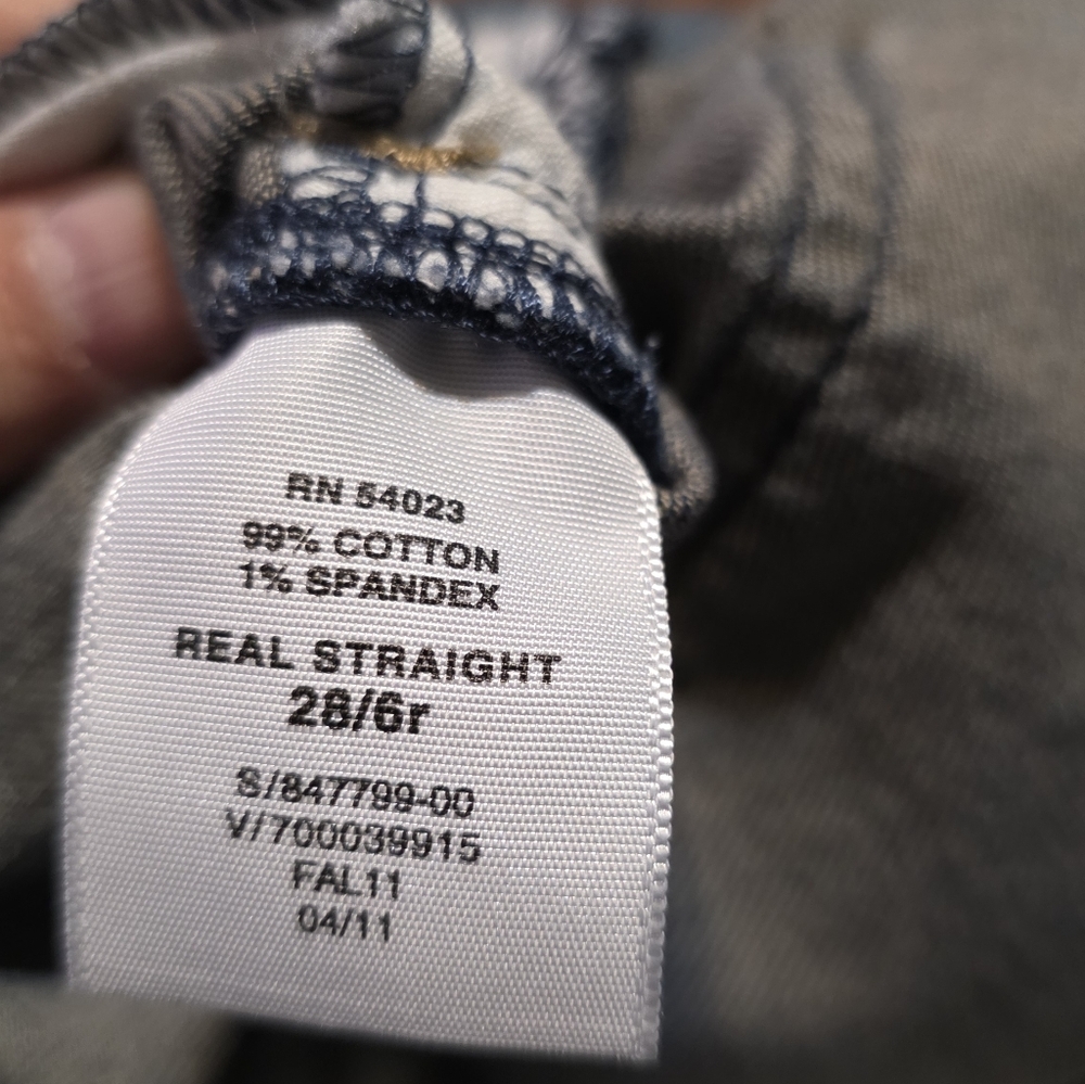 Gap 1969 Real Straight Jeans Medium Wash Size 28/6 - Picture 9 of 9